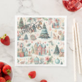 美しいフェスティバルビレッジハウスヴィンテージクリスマス (インサイチュ)