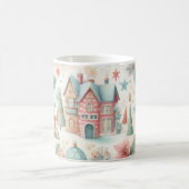 美しいフェスティバルビレッジハウスヴィンテージクリスマス コーヒーマグカップ (中央)