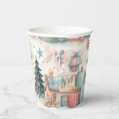美しいフェスティバルビレッジハウスヴィンテージクリスマス 紙コップ (右)