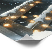 美しいフェスティバルブラックホースオンファームクリスマス ポスター (角)