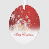 美しいフェスティバル「メリークリスマス」イラストレーション オーナメント (正面)