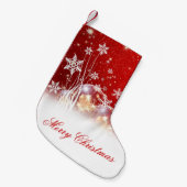 美しいフェスティバル「メリークリスマス」イラストレーション スモールクリスマスストッキング (正面 (吊り時))