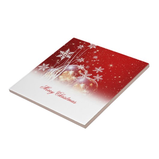 美しいフェスティバル「メリークリスマス」イラストレーション タイル (側面)