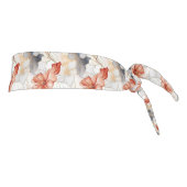 美しいフェミニンピーチブルーとホワイトフローラ タイヘッドバンド (回転90)