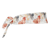 美しいフェミニンピーチブルーとホワイトフローラ タイヘッドバンド (回転270)