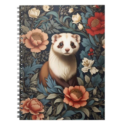 美しいフェレット・ウィリアム・モリスインスパイア ノートブック (正面)