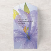 美しいフェードパープリーリリーオールインワン オールインワン招待状 (外側)