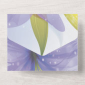 美しいフェードパープリーリリーオールインワン オールインワン招待状 (裏面)