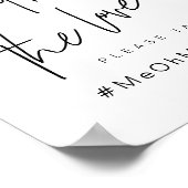 美しいフォトブース、ブラック結婚のセレモニー ポスター (角)