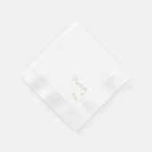 美しいフォント金ゴールド結婚文字 縁ありカクテルナプキン (角)