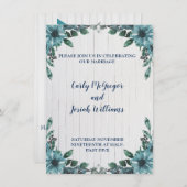 美しいフォーラル縁ど招待状 招待状 (正面/裏面)