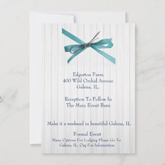 美しいフォーラル縁ど招待状 招待状 (裏面)