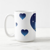 美しいフクロウのカップルのマグ コーヒーマグカップ (左)