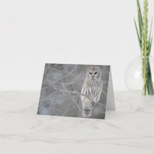 美しいフクロウのメッセージカード カード
