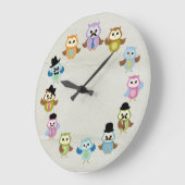 美しいフクロウの壁時計 ラージ壁時計 (傾斜)
