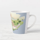 美しいフクロウ結婚ズ カフェラテマグ (右)