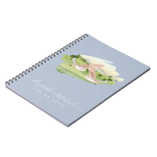 美しいフクロウ結婚ズ ノートブック (左側)