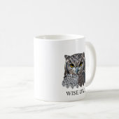 美しいフクロウ コーヒーマグカップ (正面右)