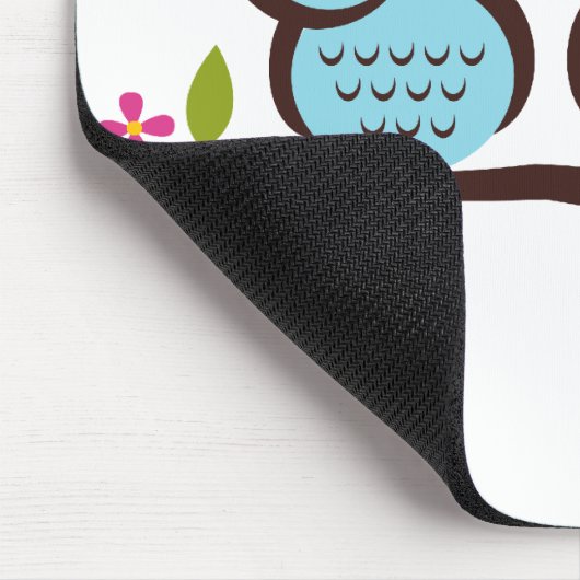 美しいフクロウ マウスパッド (コーナー)