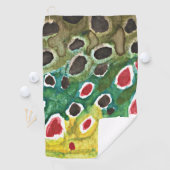 美しいフライ釣りブラウンマス ゴルフタオル (インサイチュ)