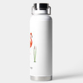 美しいフラミンゴのウォーターボトル ウォーターボトル (背面)