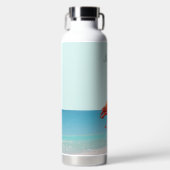 美しいフラミンゴオンビーチ ウォーターボトル (正面)