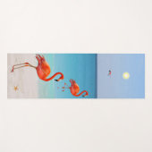 美しいフラミンゴスオンビーチ ヨガマット (正面(横))