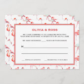 美しいフラミンゴス対応カード 招待状 (正面/裏面)