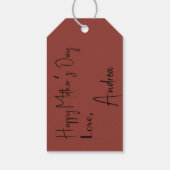 美しいフラメンコダンサーフローラ母の日 ギフトタグ (裏面)