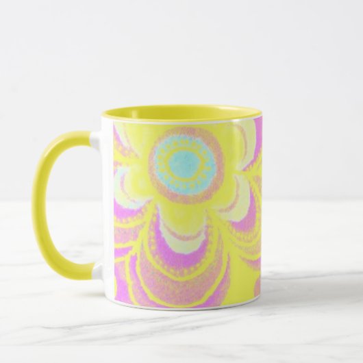 美しいフラワーコーヒーマグ マグカップ (左)