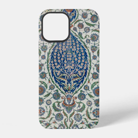 美しいフラワープリントの生地 iPhoneケース (裏面)