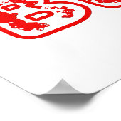 美しいフラワーラインアートタイポグラフィデザイン ポスター (角)