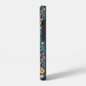 美しいフラワー柄ケース iPhoneケース (左側面)