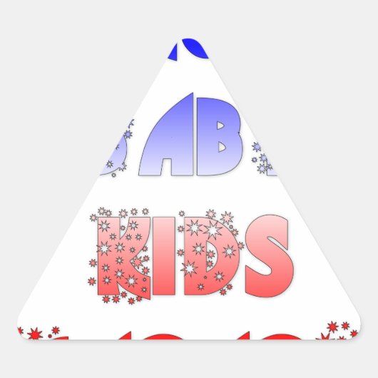 美しいフランスのベビーキッズ国旗の色 三角形シール (正面)