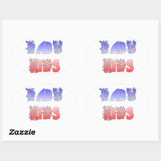 美しいフランスのベビーキッズ国旗の色 楕円形シール (シート)