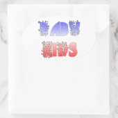 美しいフランスのベビーキッズ国旗の色 楕円形シール (バッグ)