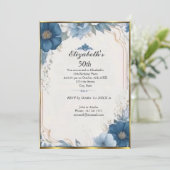 美しいフランスのヴィンテージ50th誕生日パーティー 招待状 (スタンド正面)