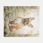 美しいフランス人 フリースブランケット (正面(横))