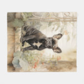 美しいフランス人 フリースブランケット (正面(横))