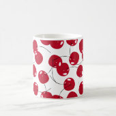美しいフレッシュレッドさくらんぼをテーマ コーヒーマグカップ (中央)