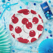 美しいフレッシュレッドさくらんぼをテーマ ペーパープレート (パーティー)