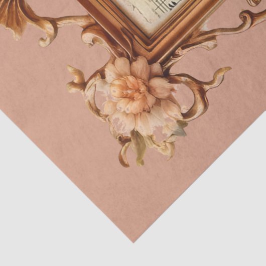 美しいフレームフローラ鳥とケージの切り離し 薄葉紙 (詳細)