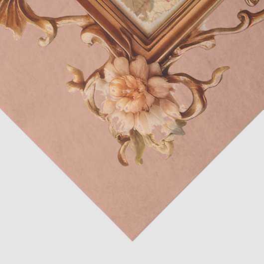 美しいフレームフローラ鳥とケージの切り離し 薄葉紙 (詳細)