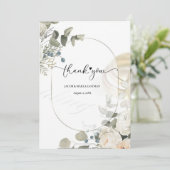 美しいフレーム、モダンでおしゃれな感謝の意  、フラット サンクス サンキューカード (スタンド正面)