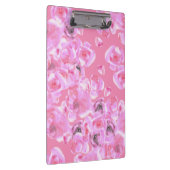 美しいフローティングのピンクのバラパーソナライズされたス クリップボード (右)