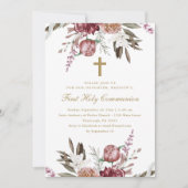 美しいフローラとクロス最初の聖餐式 案内状 (正面)