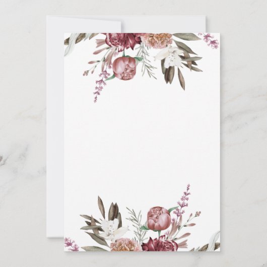 美しいフローラとクロス最初の聖餐式 案内状 (裏面)