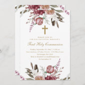 美しいフローラとクロス最初の聖餐式 案内状 (正面/裏面)