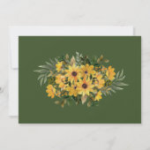 美しいフローラとリングや輪結婚式招待状 招待状 (裏面)