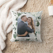 美しいフローラと緑のフォトアー結婚チ クッション (ブランケット)